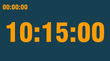 10 hour 15 minute timer (with end alarm, time elapsed and progress bar)