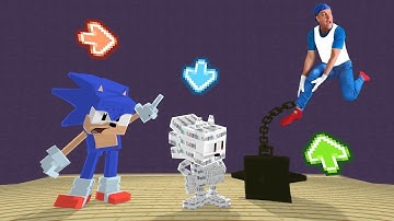 FNF | FNF Character Test Gameplay VS Minecraft Animaton VS Sonic in real life #4