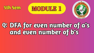 VTU BCS503 | DFA for Even a and Even b | Even a Odd b | Odd a and Even b | Odd a Odd b | TOC