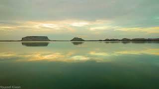 الغروب في جزيرة طغاغين - سيوة . Sunset on Taghaghin Island, Siwa Oasis