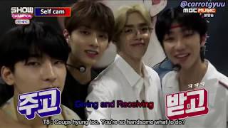 [ENG SUB] 180814 SEVENTEEN 'Compliments Relay' on Show Champion Behind