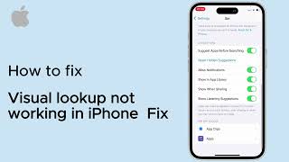 Visual lookup not working in iPhone  Fix ( iOS ) 2025