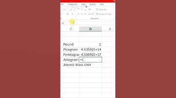 Convert Pound into Attogram Microsoft Excel #msexcel #attogram #excel #shorts