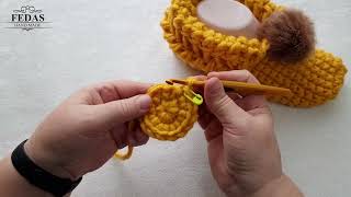 Crochet House Slippers Домашні тапочки гачком Таня Федас Дім вязання