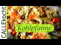 Herzhafte Kohlpfanne mit Hackfleisch selber machen. Rezept