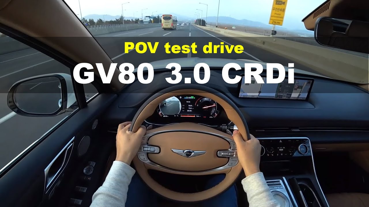 2021 Genesis GV80 3.0 Diesel CRDi AWD POV test drive - YouTube