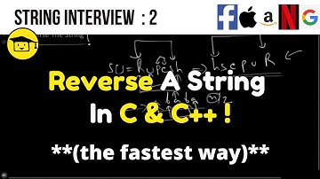 Reverse A String In C And C++