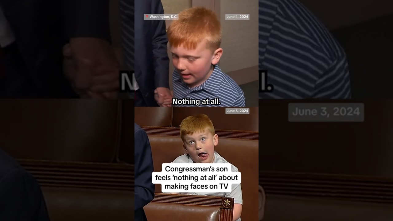 Congressman’s son on making faces behind dad on House floor Congressman’s son on making faces behind dad on House floor