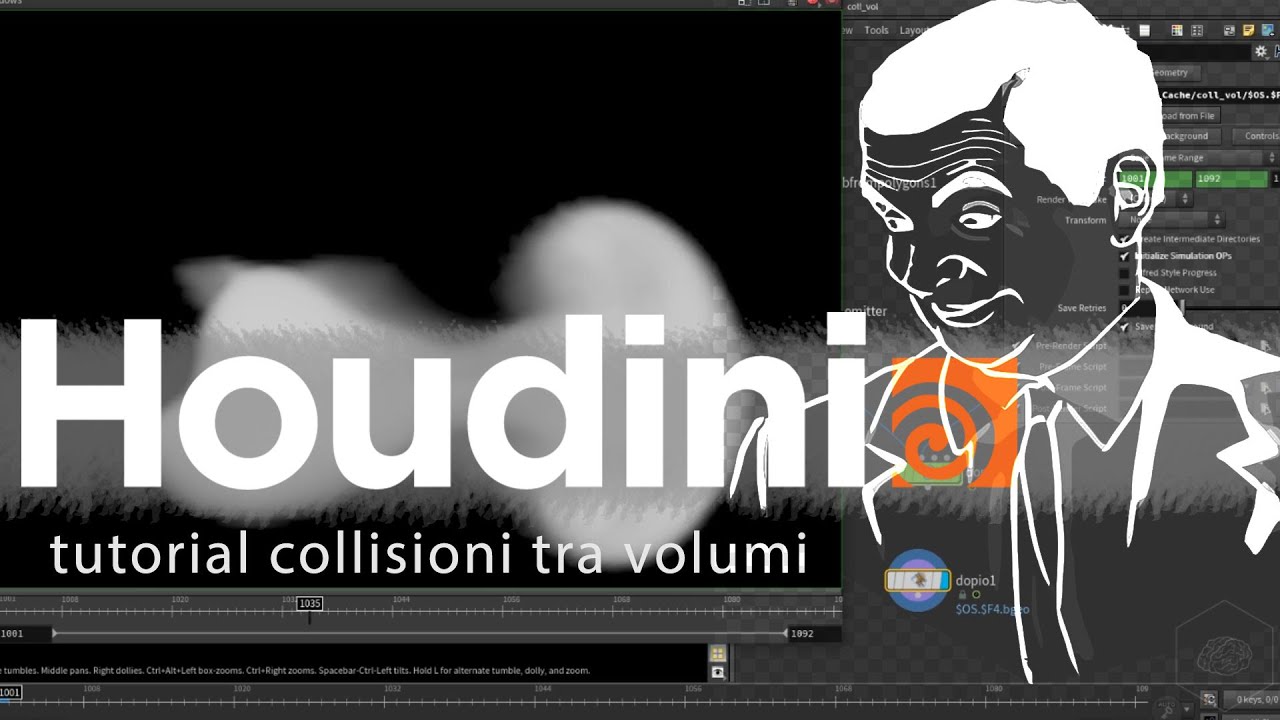 VFX'n'GO - Video corsoSideFX Houdini 204  - PyroFX - Houdini collisione tra volumi (Pyro Sim)