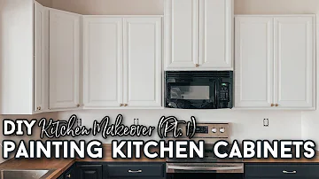 How To Paint Kitchen Cabinets Professionally Without Sanding | DIY Kitchen Makeover (Part 1)