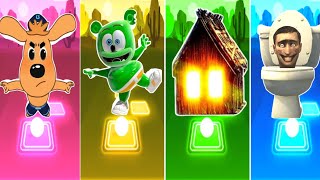 Sherrif Labrador 🆚 Gummy Bear 🆚 Spider House Head 🆚 Skibidi Toilet 🎶 Tiles Hop Edm Rush