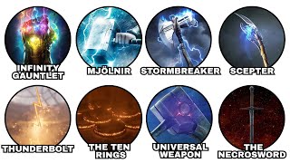 Every Legendary Mcu Weapon Explained In 9 Minutes