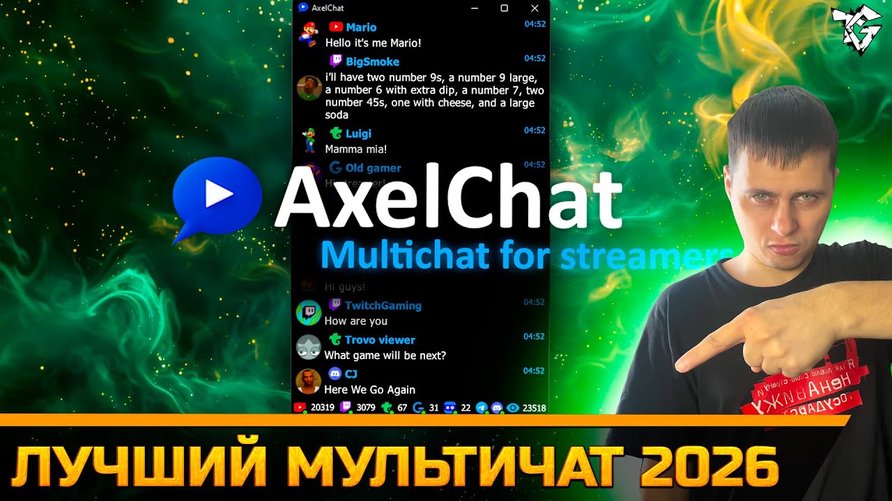 Лучший МультиЧат 2026 ➡ AxelChat /YouTube / VK / RuTube / Twitch