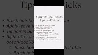 Tip and tricks for summer pool and beach time 🏖️