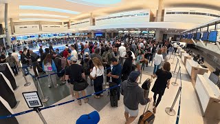  Tsa Lines At Bush Airport In Houston