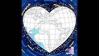 Hyperlapse Coloring Page - World Love Rainbow Heart Mandala