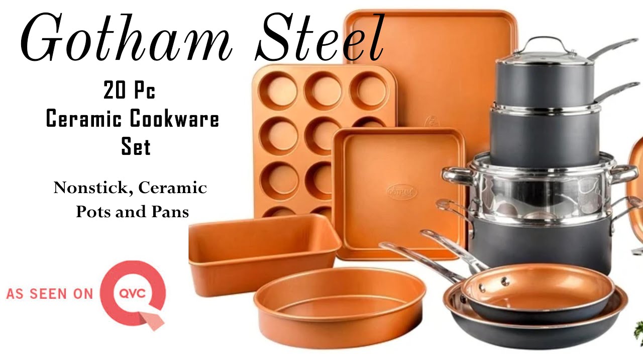 Gotham Steel True 20 Pc Ceramic Cookware Set