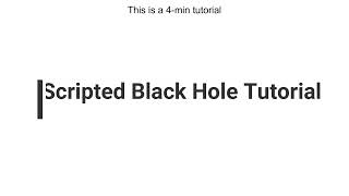 Scripted black hole tutorial | Algodoo