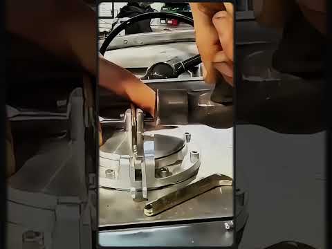 Cutting brass linkages (gas cap) with a waterjet