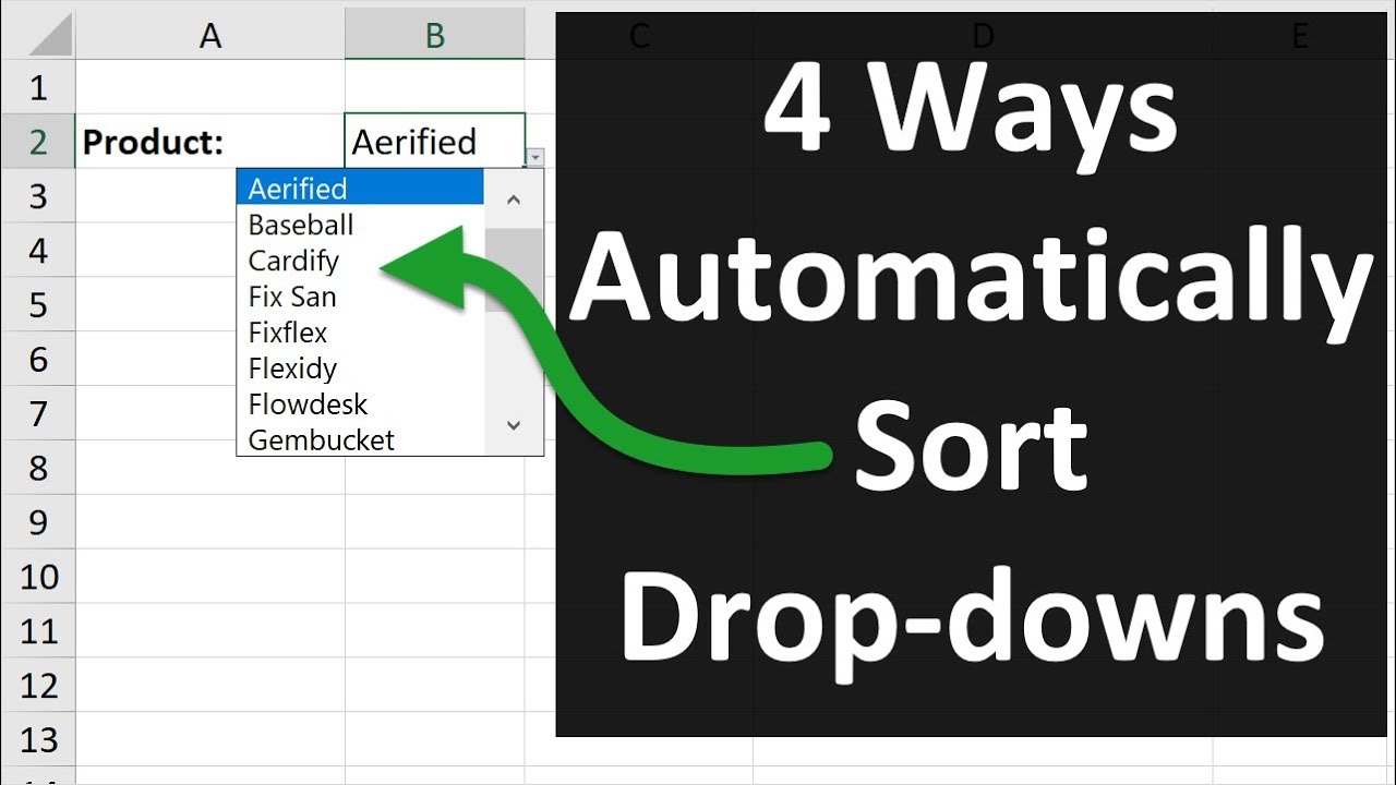 how to make a drop down list in excel 2011