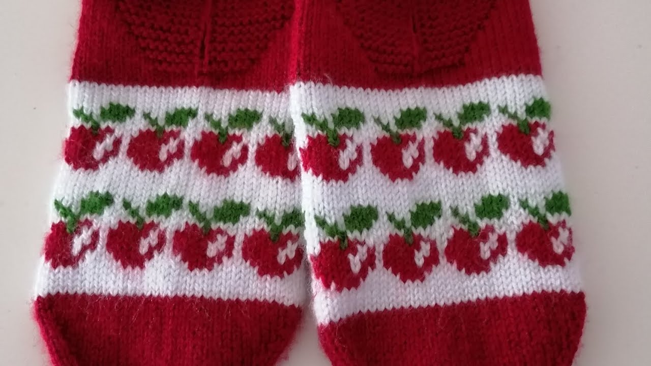 Elma desenli beşşiş  patik modeli bu modeli Diva patik patik perisi kanalından almışımdır 