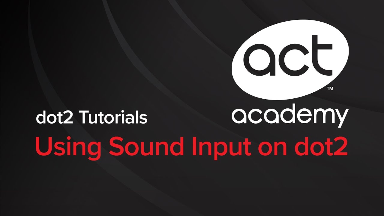 Using Sound Input on dot2 - YouTube