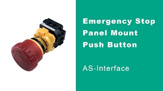 new panel mount emergency stop button options for as-interface