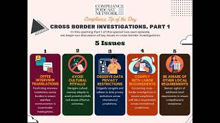 Compliance Tip of the Day: Cross Border Investigations, Part 1