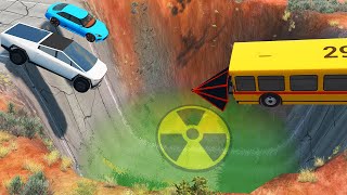 Cars vs Giant Pit Deep Water BeamNG.Drive #1