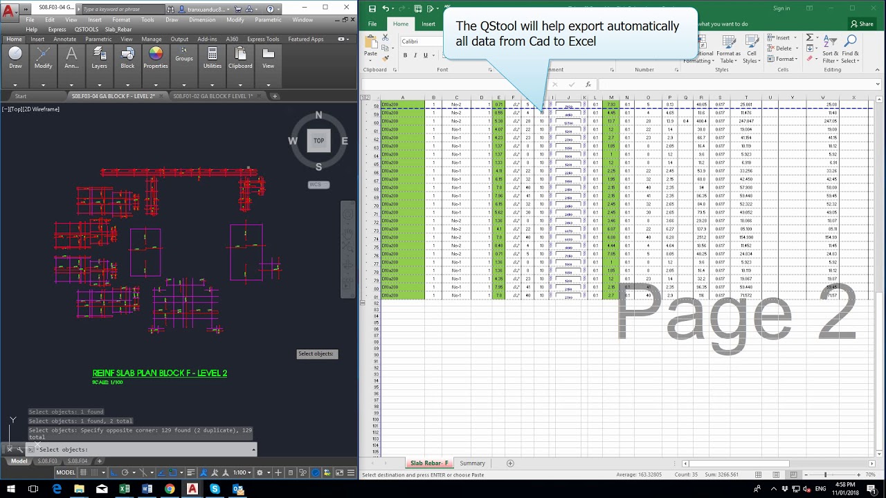 How to takeoff slab rebar quantities automatically Part 1 YouTube