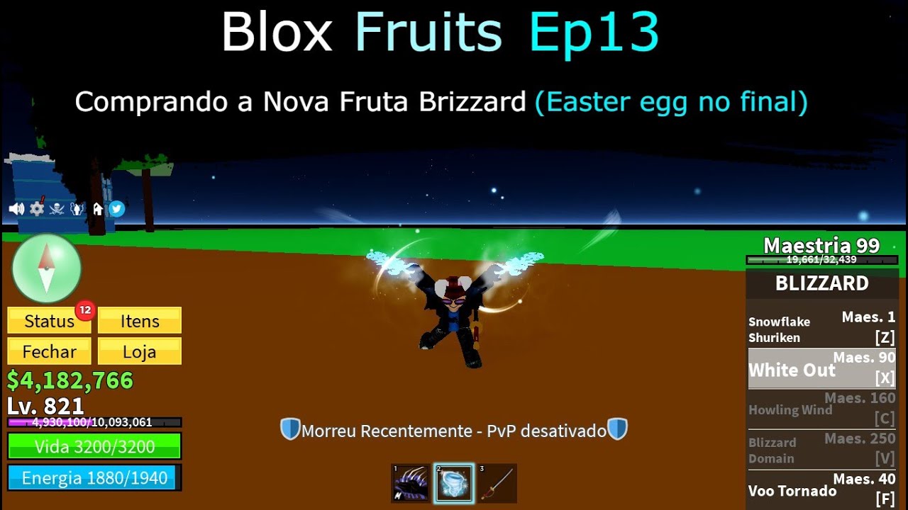 Blox Fruits Ep14 Mostrando todos os ataques da Nova Fruta Blizzard 