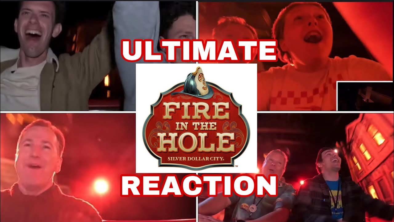 The New Fire in the Hole at Silver Dollar City (Ultimate Reaction 4 Camera Angles 4K)
