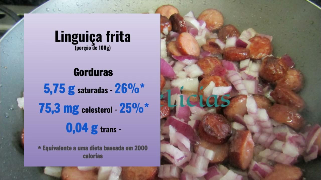 Quantas calorias tem linguiça frita? Será que engorda? Veja a tabela nutricional YouTube