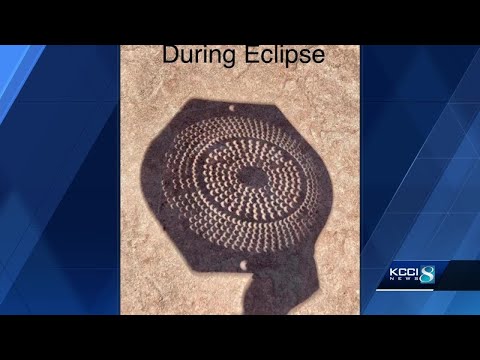 Viewing solar eclipse through colander with KCCI meteorologist Zane Satre