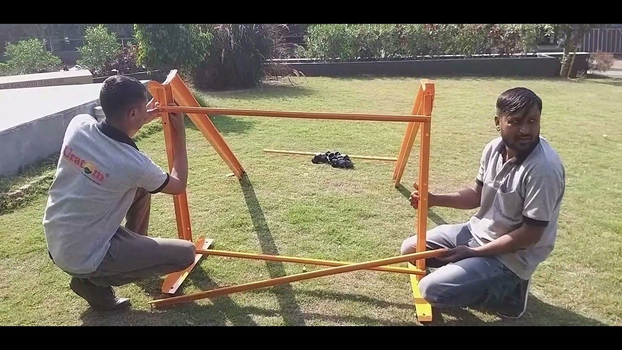 Solar Water Heater [Orange Model] 150 Ltr Installation - YouTube
