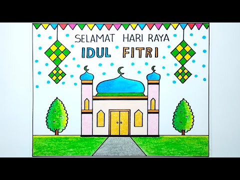 Gambar Lukisan Hari Raya Aidilfitri