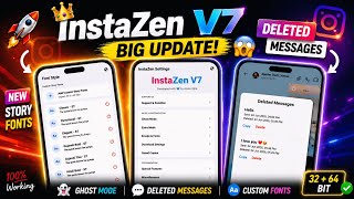 InstaZen V7.0 Big Update 🔥 | Best Honista Alternative | Deleted Messages & Custom Story Fonts screenshot 2