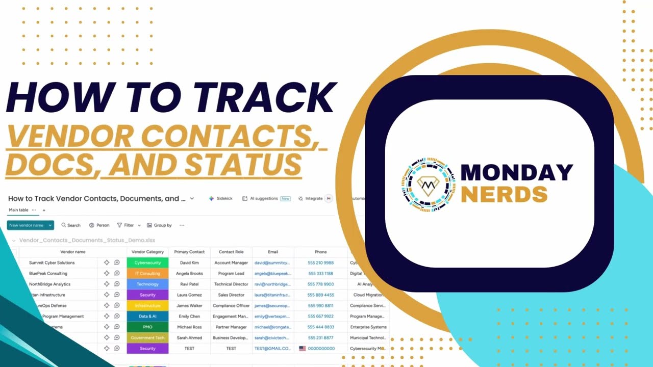 How to Track Vendor Contacts, Documents, and Status