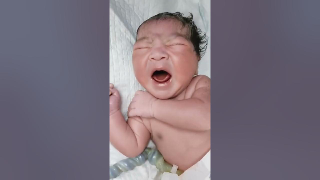 Big newborn baby with large umbilical cord shorts YouTube