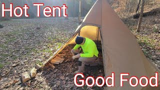 Hot Tent Camping With My Dog  23 degrees F -5 degrees C Coyotes Were On Both Sides @forestyforest by Nomadic Camping  556 views 5 months ago 23 minutes