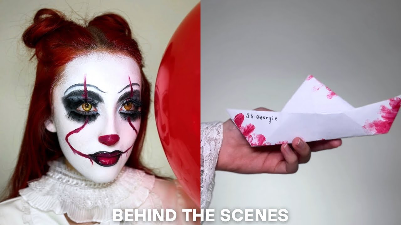 PENNYWISE MAKEUP TRANSFORMATION - Behind the Scenes 🎬🎈