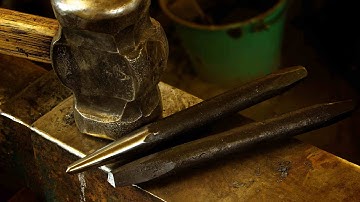 How to forge blacksmithing tools - The square and round punch.