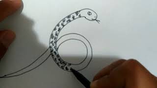 Kolay Çizimler 6Dan Yılan Çizimi Çizimler Snake Drawing