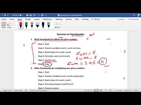 فيديو: كيف تفعل pseudocode؟