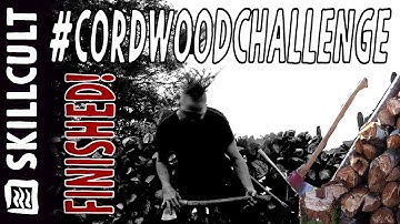 Cord of Axe Cut Firewood Finished, No Saws!, Axe Cordwood Challenge 2017,