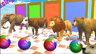 Cow Mammoth Elephant Bear Lion ESCAPE ROOM CHALLENGE Wild Animal Crossing Fountain Game screenshot 4