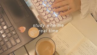 Study With Me .⋆｡⋆ note-taking in real time (soft piano bgm)💗 screenshot 3