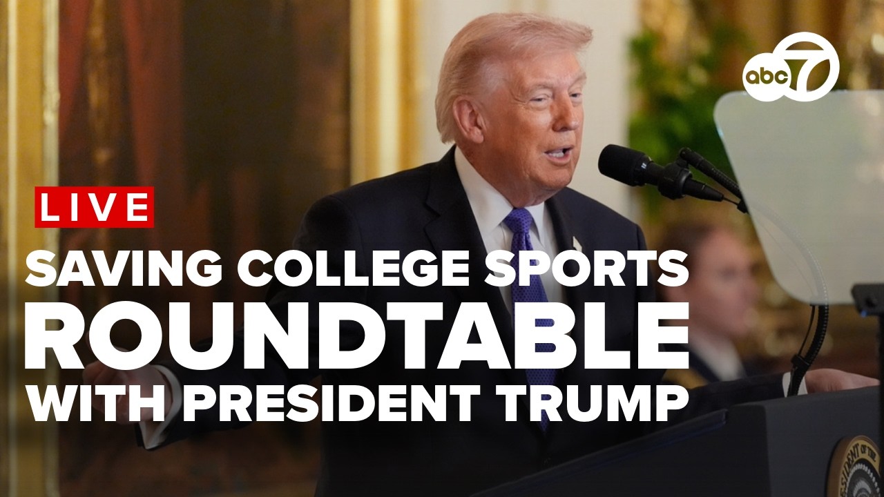 🔴LIVE | Trump joins 'Saving College Sports' roundtable at White House