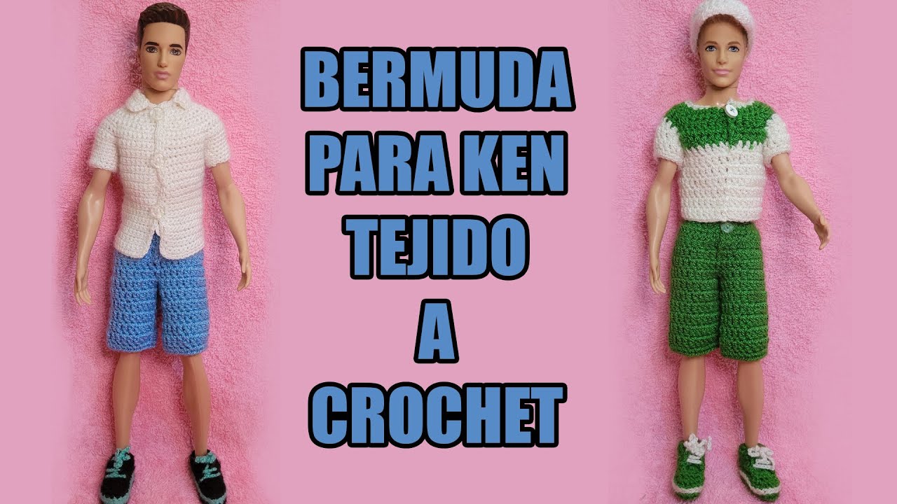 BERMUDA PARA MUÑECO KEN TEJIDO A CROCHET || PASO A PASO