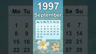 September 1997 Calendar